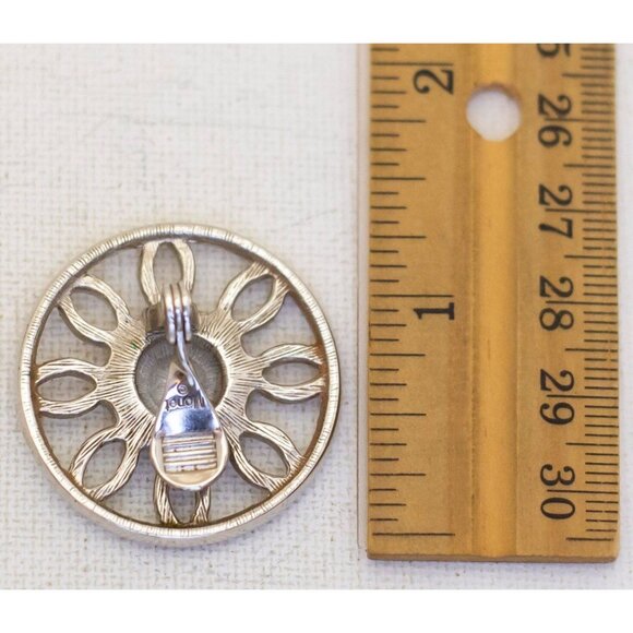 Vintage Sunshine Silver Tone Clip On Earrings by Monet - A17 - Picture 3 of 3